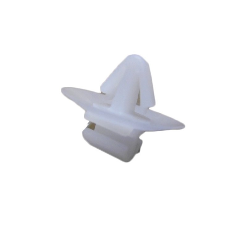 Weiße Klammer für Kunststoffblende