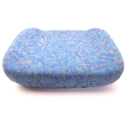 Assise de siège jaune et bleu