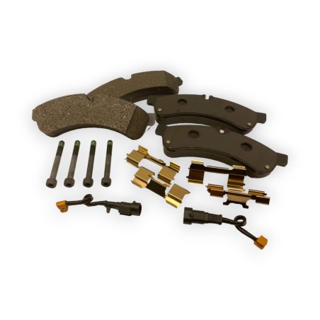 Rear brake pad set with wear indicator
