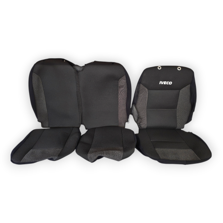 Funda de asiento negro y gris
